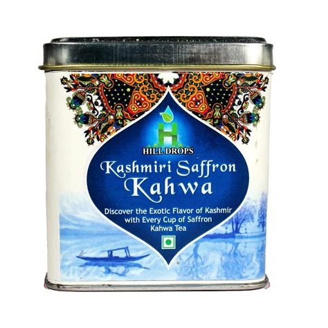Hill Drops Kashmiri Saffron Kahwa Tea : Amazon.in: Grocery & Gourmet Foods