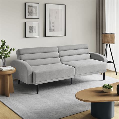 Serta Boswell Scandinavian Convertible Sofa, Light Gray Fabric ...