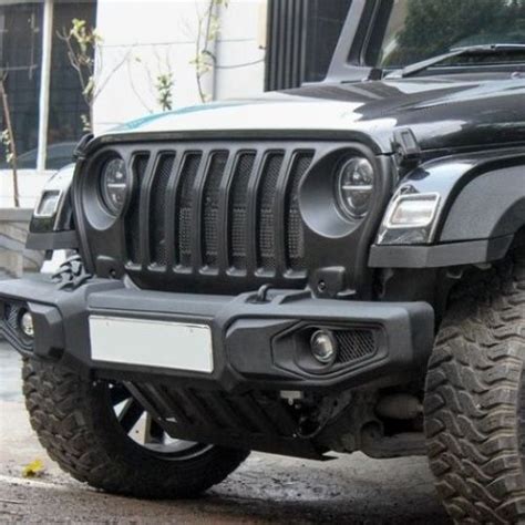 Buy Mahindra Thar Front Grill - Wrangler Style Grill in Matt Black ...