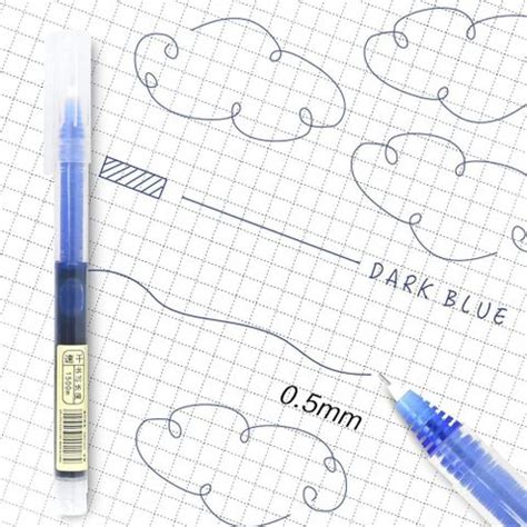 mallets Lantu Fine Roller Gel Pen 0.5mm Large Capacity Blue Color Ink ...