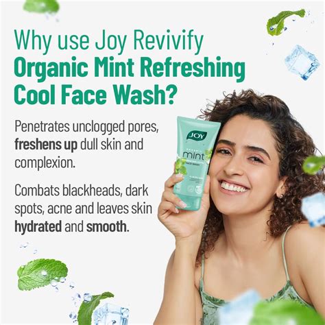 Buy Joy Cool Mint Face Wash - Controls Blackheads, Dark Spots & Acne ...