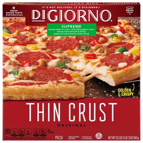 Digiorno Pizza, Supreme, Thin Crust, Original | Fig App