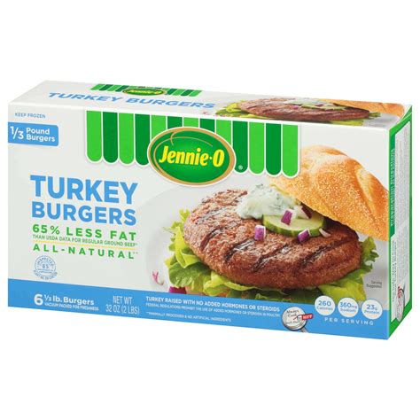 Jennie-O 1/3 lb. Turkey Burgers, 32 Ounce – BrickSeek