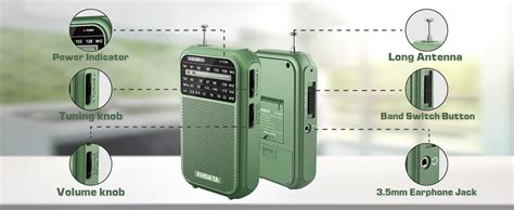 XHDATA D-220 FM Radio for Home Portable MW Shortwave Receiver Battery ...