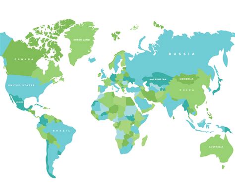 World Map with Countries States 的图像结果