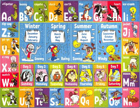 Buy KC Cubs | Looney Tunes ABC Alphabet, Seasons, Months and Days of ...