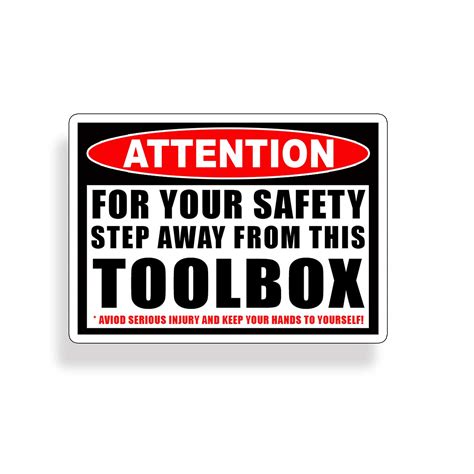 Buy Tool Box Warning Sticker Step Away from My Toolbox Funny Custom ...