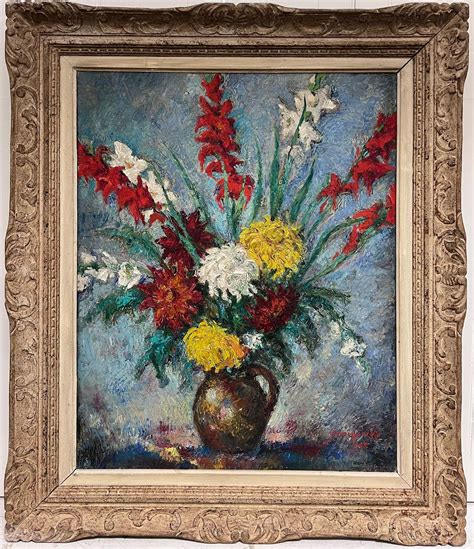 French 1940's - Large 1940's French Post Impressionist Signed Oil ...