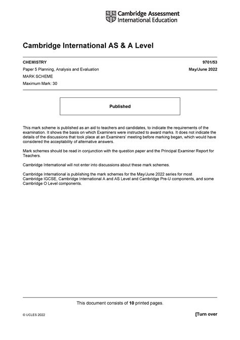 9701 s22 ms 53 - past papers - This document consists of 10 printed ...