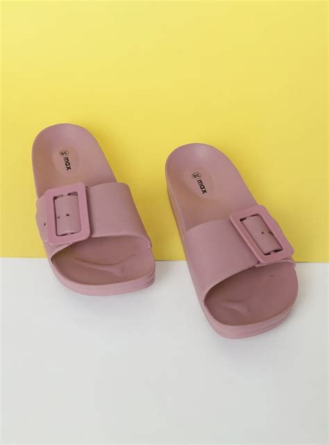 Buy Women Solid Sliders Online at just Rs. 399.0 - 1000011196433 | Max ...