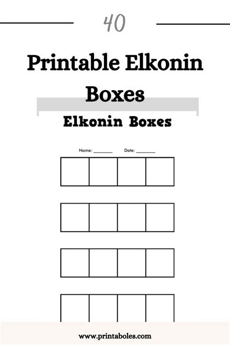Printable Elkonin Boxes - Printable Free Templates