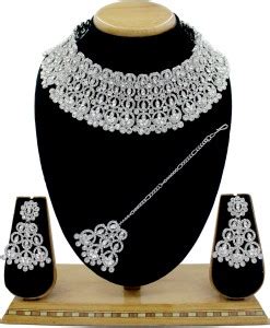SAIYONI Alloy Silver Silver Jewellery Set Price in India - Buy SAIYONI ...