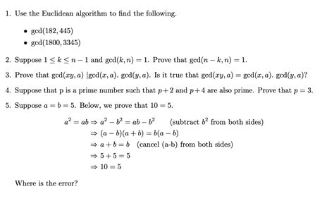 Image result for Euclidean Algorithm Questions and Answers