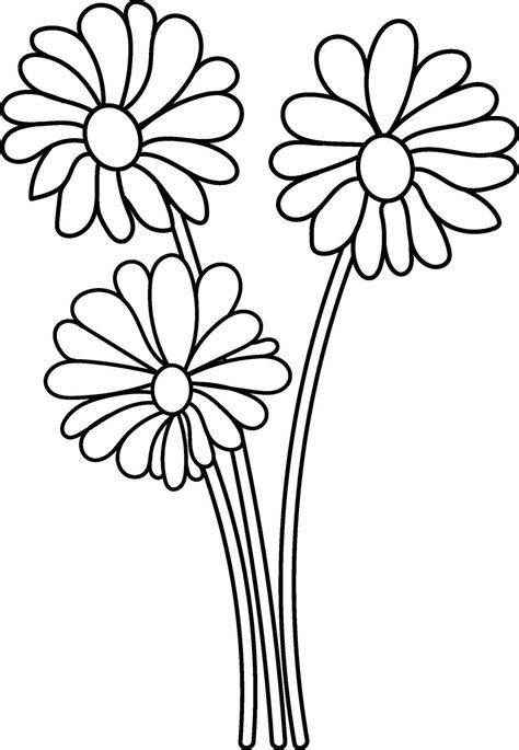Flower icon. Hand-drawn simple black outline vector illustration clip ...