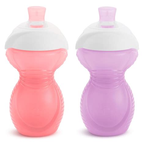 Buy Click Lock Bite Proof Sippy Cup, Pink/Purple, 9 Ounce, 2 Count ...