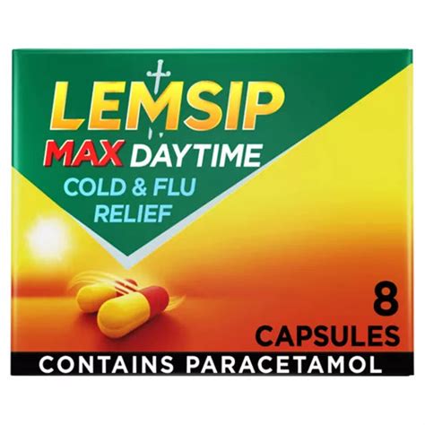 Lemsip Max Daytime Cold & Flu Relief 8 Capsules – CareSoul
