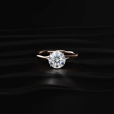 2 Carat Round Cut Engagement Ring | Earthly Jewels