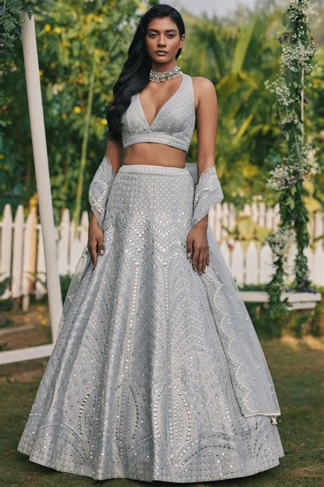 Heavy Flair Grey Colour Lehenga Choli For Wedding - Anaya Designer Studio