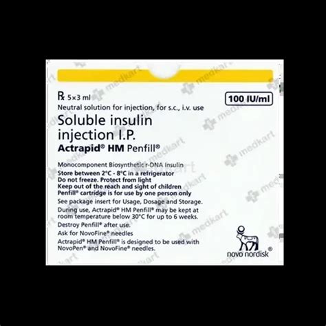 HUMAN ACTRAPID PENFILL 3 ML Price, Uses, Side Effects & Substitutes ...