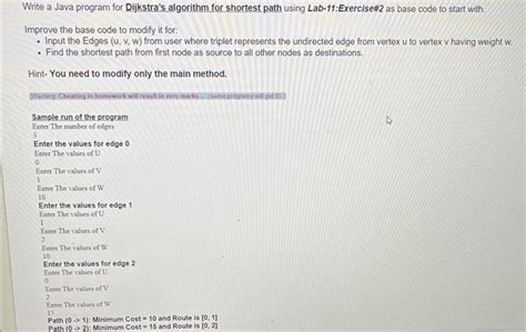 Dijkstra's Algorithm Example Java 的图像结果