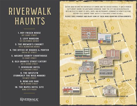 Reno Nevada Riverwalk Map Reno, NV Wall Map By Kappa The Map Shop