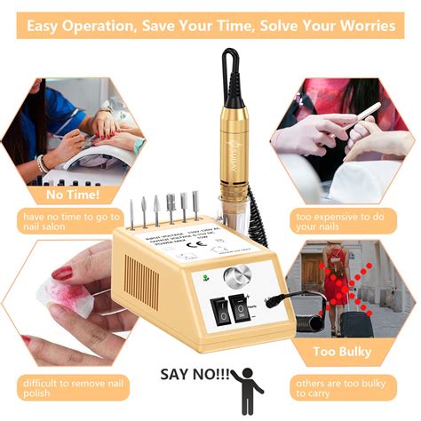 Buy Subay Professional Electric Nail Drill Machine, 30,000RPM ...