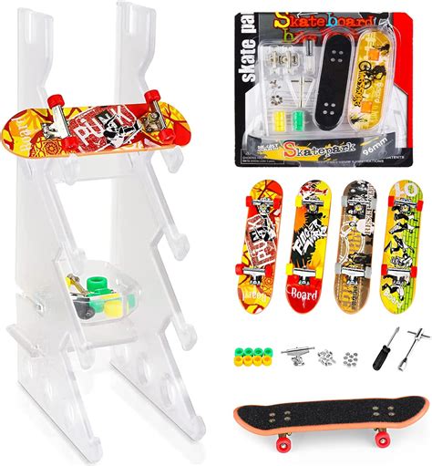 Buy RNGODO Finger Board Display Rack with 5 Finger Skateboard, 4 + 1 ...