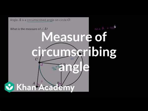 Measure of Circumscribed Angle - Math, Class 10 Video Lecture