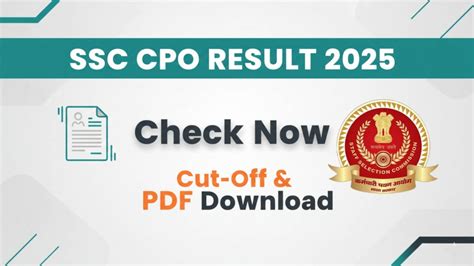 SSC CPO Result 2024 – Revised Final Merit List, Cut-Off & Selection Status