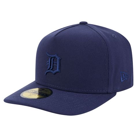 Men's New Era Navy Detroit Tigers Color Pack A-Frame 59FIFTY Fitted Hat ...
