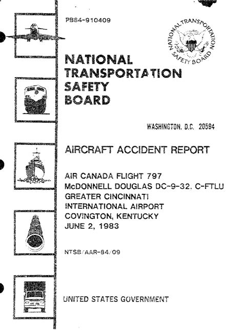 NTSB Aircraft Accident Report: Air Canada Flight 797 | Exercises ...
