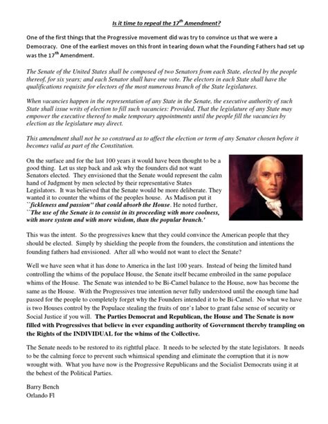 Image result for 17th Amendment Newspaper