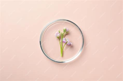 Premium Photo | Concept of biology research with flowers top view