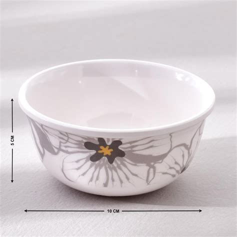 Buy Meadows Theme Monochrome Melamine Veg Bowl - 230ml from Home Centre ...