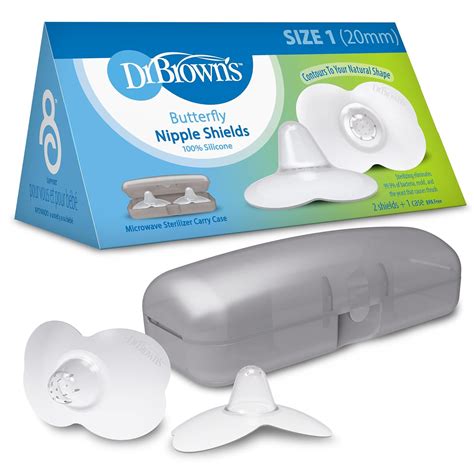 Amazon.com : Dr. Brown's Butterfly Breastfeeding Nipple Shields for Protecting Sore, Flat or ...
