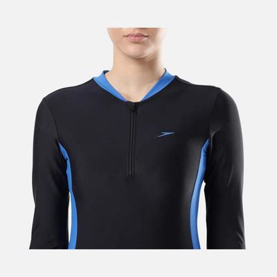 Speedo Adult Female 2Pc Full Body Suit -Navy/Bondi blue – Gambol