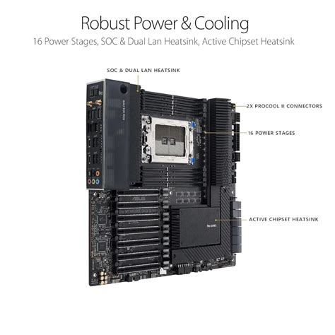 ASUS Pro WS WRX80E-SAGE SE WIFI WRX80 sWRX8 EEB Workstation Motherboard ...