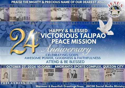 JMCIM 24th VICTORIOUS TALIPAO PEACE MISSION ANNIVERSARY, Amoranto ...
