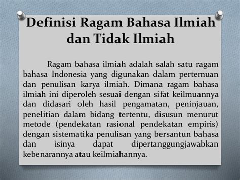 3 contoh kalimat ragam bahasa yang baik dan benar