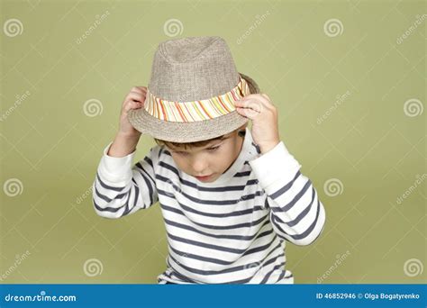 Kids Clothing and Fashion: Expressive Child with Fedora Hat Stock Photo ...