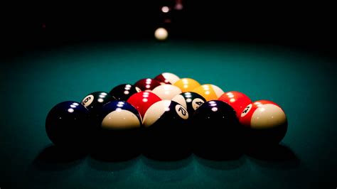 Download Billiards Balls On Pool Table Shadows Wallpaper | Wallpapers.com