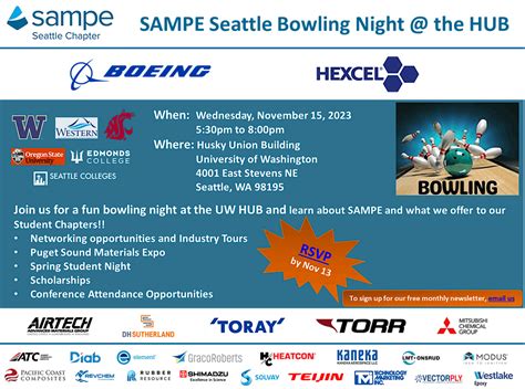 SAMPE Seattle Bowling Night, Husky Union Building, Seattle, 15 November ...