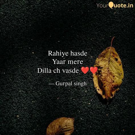 Rahiye hasde Yaar mere Di... | Quotes & Writings by Gurpal Singh ...