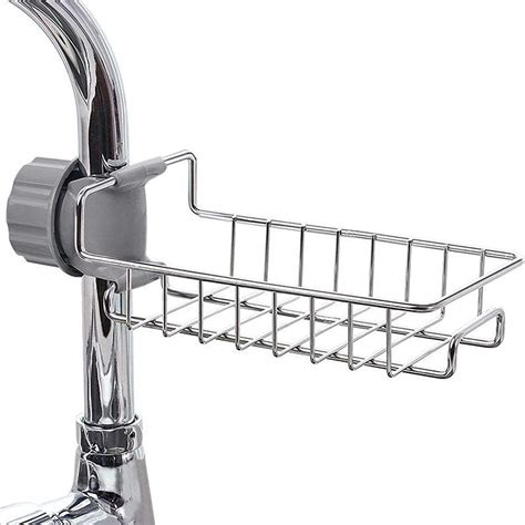 VAKRATUNDAYA Tap Stand Stainless Steel Adjustable Sink Faucet Shelf ...