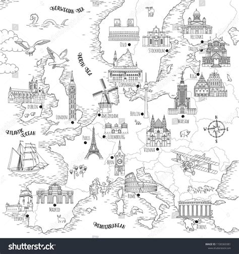 Europe Map Drawing 的图像结果