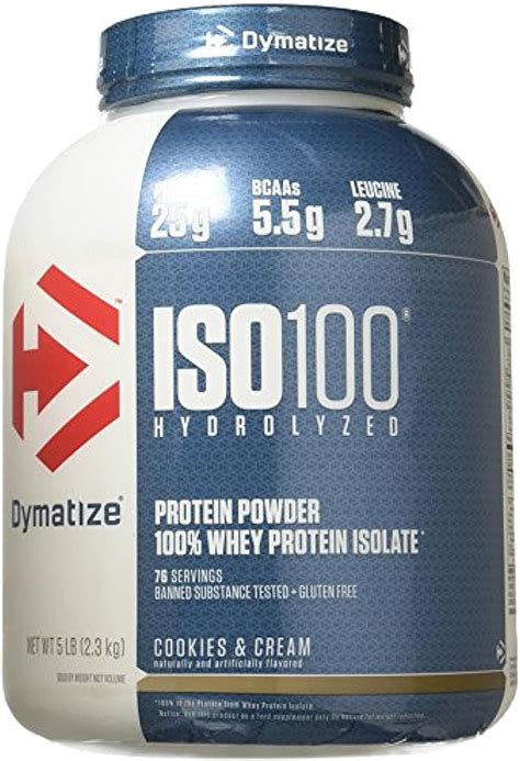 Dymatize ISO 100 Whey Protein - Cookies and Cream, 5 India | Ubuy