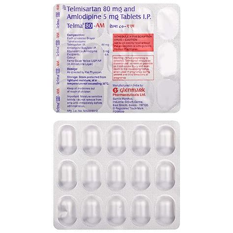 Telma 80-AM - Strip of 15 Tablets : Amazon.in: Health & Personal Care