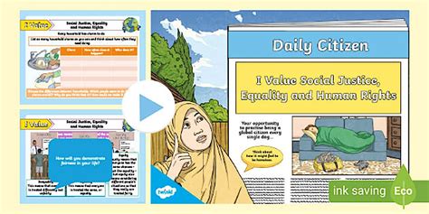 Daily Citizen UKS2 I Value Social Justice, Equality and Human Rights