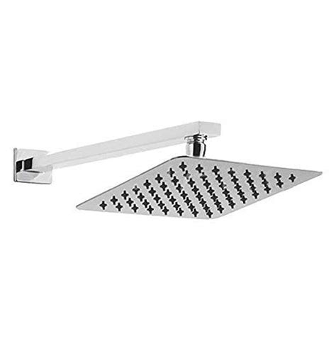 Ryt Ultra Thin SS Square 200mm (8"X8") Rain Shower with 450mm (18 ...
