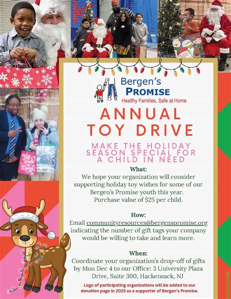 Support our 2023 Bergen's Promise Annual Holiday Toy Drive - Oct 17, 2023